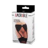 Black Suspenderbelt With Stockings And Bow > Clothes > Stockings